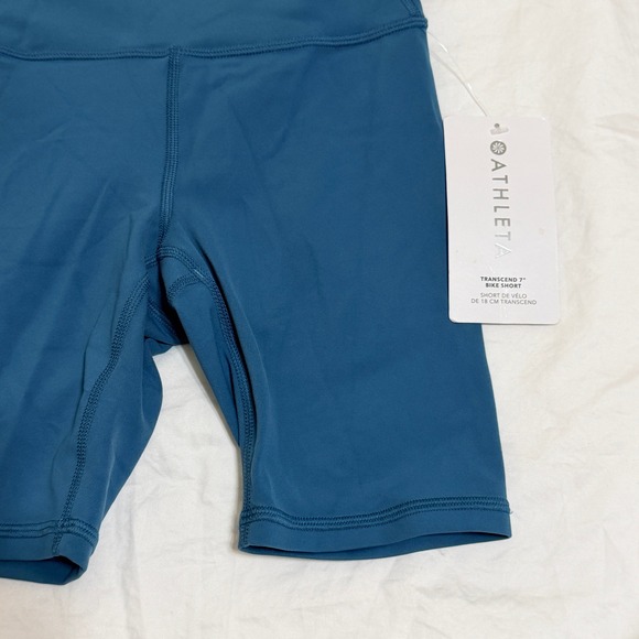 Athleta Transcend 7" Bike Short Womens XXS Blue High Rise Yoga Athletic Blue - Picture 3 of 12
